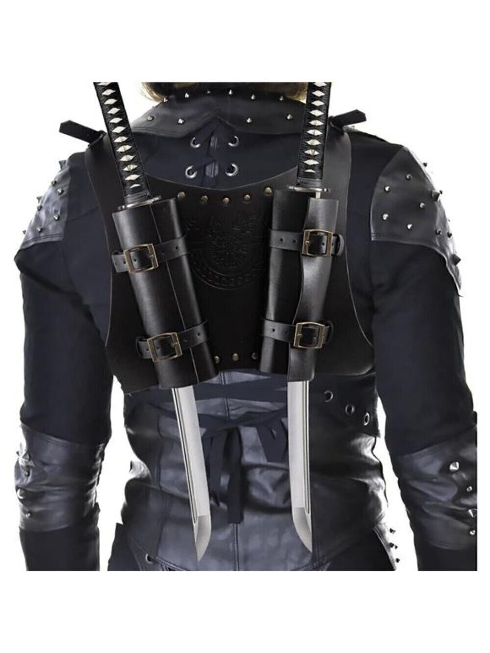 Medieval Sword Back Holster Cosplay Sword Belt Frog Adjustable Sword Back Holder